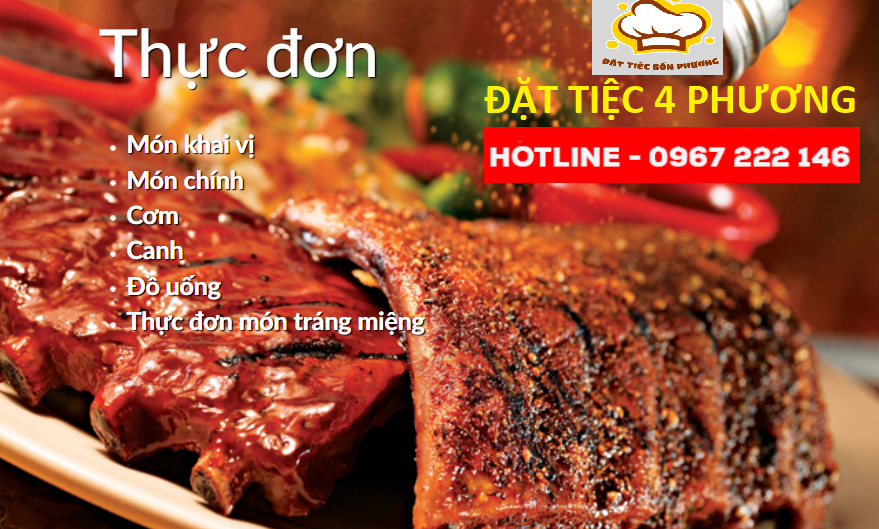 Menu đặt tiệc 4 phương